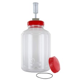 3 Gal Fermonster Wide Mouth Carboy #10 Drilled Stopper Econolock Airlock, Extra Solid Lid And Gasket