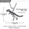 U7 T-Rex Dinosaur Mens Pendant Necklace Stainless Steel Novelty Necklaces