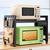Expandable Microwave Stand Countertop, 2-Tier Adjustable Microwave Oven Rack with