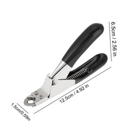 Dog Cat Nail Clipper, Stainless Steel Round Head Pet Claw Trimmer Cutter Pet Dedicated Nail Scissors for Small Medium Big Breeds Animals Pets (Black)