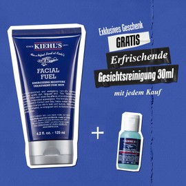 KIEHL'S Energising Moisturising Cream with Vitamin C & E and Chestnut Extract for Demanding Men's Skin, Face Cream, Facial Fuel Moisturiser, 125 ml + Free Facial Fuel Cleanser 30 ml