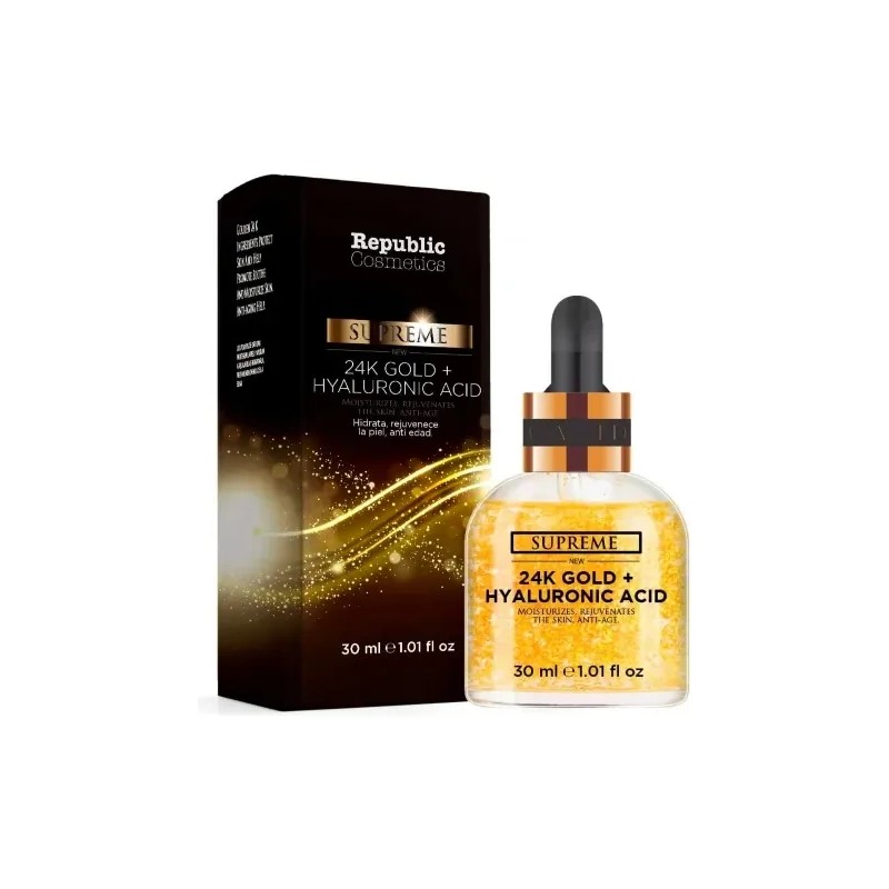 cido Hialurnico Supreme Republic Cosmetics Facial Oro 24k Todo Tipo