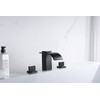 sumerain Black Waterfall Tub Faucet Deck Mount 3 Hole Widespread