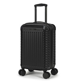 World Traveler Dejuno Abrams 20-Inch Carry-On Lightweight Hardside Spinner Luggage - Black