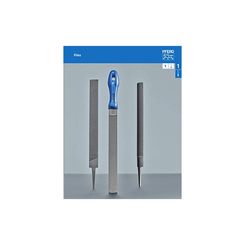 Pferd 810200H2 Cut 2 Type Regular Pillar File, Silver, 200