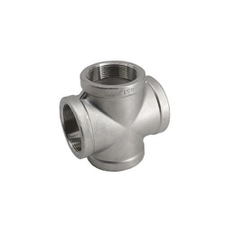 2" inch Cross 4 Way Pipe Fitting SP114 316 Stainless Steel Class 150# NPT Threaded FNPT x FNPT x FNPT x FNPT