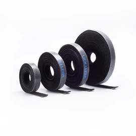 VENTION KAABJ Cable Tie, Magic Binding Band, Binding Tape, Storage Cord, Fixing, Freely Cut, Repeatable, Nylon Blend, Black (16.4 ft (5 m)