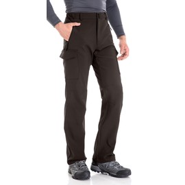 TRAILSIDE SUPPLY CO. Men's Fleece Lined Insulated Pants Softshell Pants,Water and Wind-Resistant Brown Size 4X-Large
