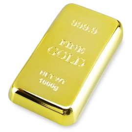 SALUDABLE Paperweight Bullion Ingot Replica Gold Bar Paperweight Toy Money (1 Piece)