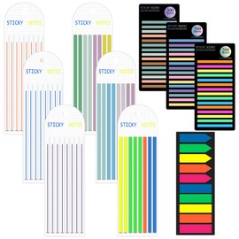 Hianjoo 2060 Piezas Resaltar Notas Adhesivas Guiadas, Pestañas De Índice Adhesivas, Banderas De Notas Adhesivas, Pestañas De Marcadores De Página Largas Adhesivas Para Marcadores De Página
