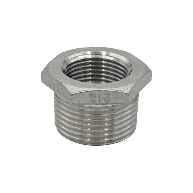Flowbal Stainless Steel Threaded Fitting Bushing VBU-S14-0806 1"x3/4