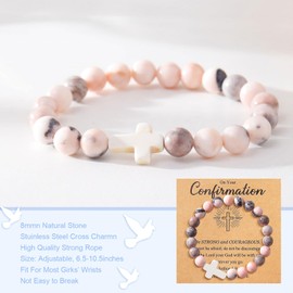 choice of all Cross Beaded Bracelets Christian Gifts for Women Faith Cross Bracelet Inspirational Religious Gifts Birthday Gifts Christmas Gifts Stocking Stuffers for Women Trendy Stuff, Adjustable,