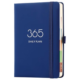 Diary 2025-2026, A5 2025-2026 Diary Day Per Page,Daily Planner,Plan Your Year from Jul. 2025 to Jun. 2026 with Monthly Tabs, Colorful Side Design, Pen Loop and Back Pocket,Elastic Closure (Blue)