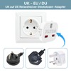 VIEVRE Pack of 2 socket adapters England, adapter UK to
