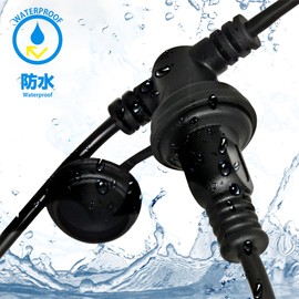Power Extension Cord, 3 Splits, Rainproof, Waterproof, For LED Illumination, For Outdoor, PSE Certified, Rainproof Cap Included, For Work 3 Splits, 3 Outdoors, Rainproof, Waterproof, Soft Type, Power