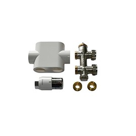 Radiator Centre Connection Block 1/2 Inch Passage Set Including Thermostat Oventrop White