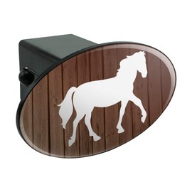GRAPHICS & MORE Horse Silhouette Cowboy Western Oval Tow Trailer Hitch Cover Plug Insert