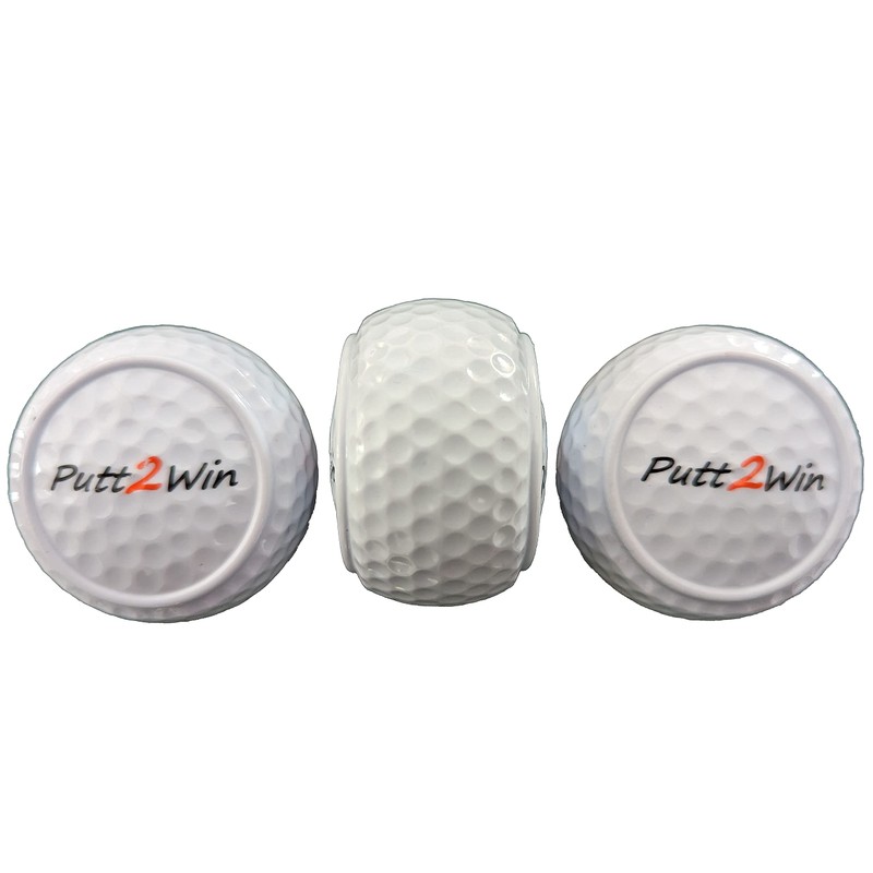 Putt2Win Flat Golf Ball Putting Practice Training Aid with Triple