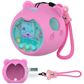 Silicone Cover Case for Punirunes Interactive Digital Toy, Protective Skin Sleeve for Punirunes Digital Pet Toys Squishy Characters Electronic Pets Case Accessories (Case Only) (Pink Case)