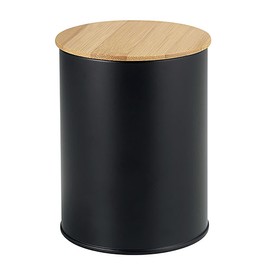 Sato Metal Canister Wood Black Size: Approx. W 3.8 x D 3.8 x H 5.9 inches (9.7 x 9.7 x 12.6 cm) 4521540259230