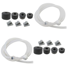 New lovckza 2pcs 47 Inch Soap Dispenser Extension Tube Kit with 4 Versatile Caps for Most Soap & Lotion Bottles, Plus 3 Punch-Free Cable Tie Clips for Effortless Pumping and Convenience