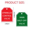 20 Pcs Main Shut Off Valve Tags Sprinkler Control Valve