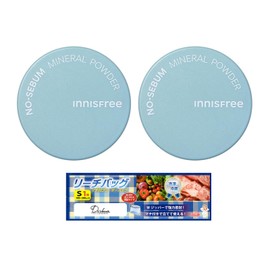 [Bulk Purchase] Innis-Free Nosebam Mineral Powder, 0.2 oz (5 g), Face Powder N, Set of 2, Anti-Crumble Makeup Sebum Control, Makeup, Sensitive Skin, Sebum and Shine Prevention, Dr.chronus, Gusseted