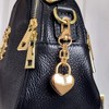 Bling Gold Heart Padlock Handbag Charm