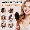 Boar Bristle Teasing Hair Brush Wooden Teasing Comb for Women,2Pcs