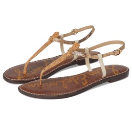 Sam Edelman Women's Gigi Flat Sandal, Cork/Python Multi, 8.5