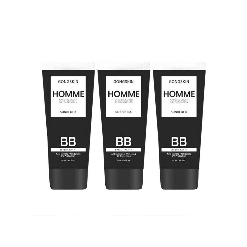 공스킨 내추럴 썬크림 BB 파운데이션 50ml 3개 Gongskin Natural Sunscreen