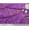 Soimoi Purple Moss Georgette Fabric Art Nouveau Elements Art &