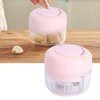100ML Pink Garlic Grater USB Charging Electric Garlic Crusher Pressing