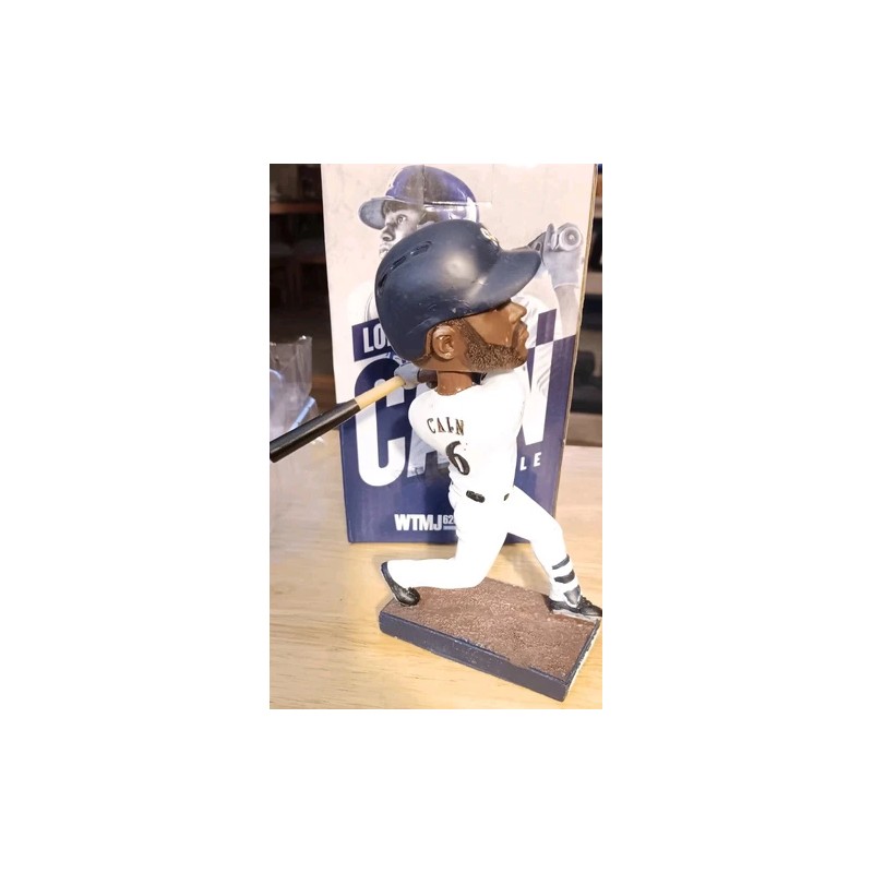Lorenzo Cain 2018 Bobblehead Milwaukee Brewers Never Displayed Nice Box.........