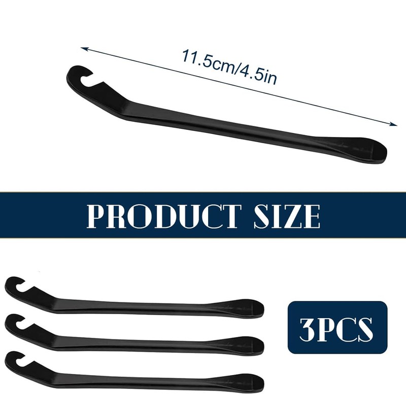 KIRZAX Reifenheber Fahrrad, 3 Stück Metall Fahrrad Reifenheber,Stark Robust Fahrradreifen