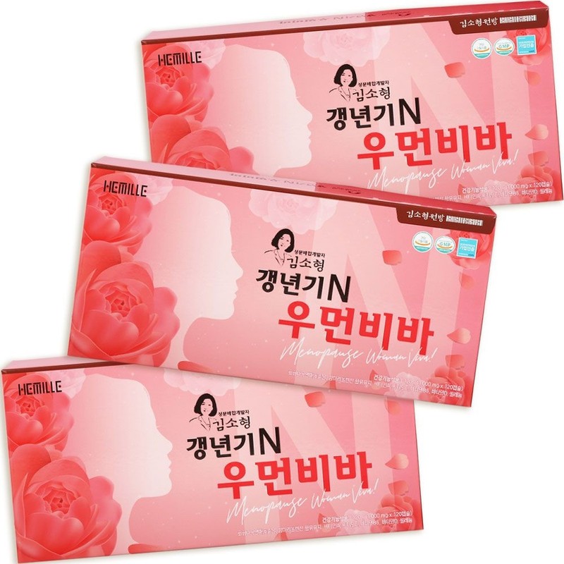 Kim So-hyung's studio 갱년기N 우먼비바 뉴질랜드보라지유 1000mg 120정 3팩