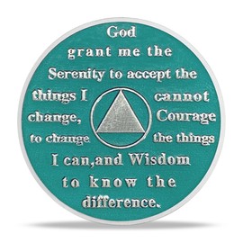 15 Year Sobriety Chip Triplate AA Coin Medallion Alcoholics Anonymous Recovery Anniversary Token Sobriety Gifts for Men Women