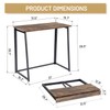 FurnitureR Folding Writing Desk, 31.5 Inches Foldable Home Office Desk,