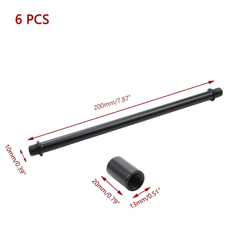 KUMGROT 6 PCS Straight Pipe Lamp Stem Kit with Connector