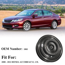 A/C Compressor Clutch Assembly Kit Plate Pulley Bearing Coil 1883 Replacement for 2008-2012 Honda Accord 6CYL 3.5L, AC Air Conditioning Compressor Clutch Coil Auto Repair Kit