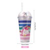 Forreen Drinking Cup with Lid and Straw Reusable 450 ml
