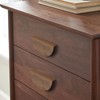 Evionlin 3.15 in-Walnut Wood 4 Pair Circular Wood Grain Cabinet