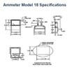 8 Amp Meter for Schumacher Battery Chargers, Inverted Snap-in Mount
