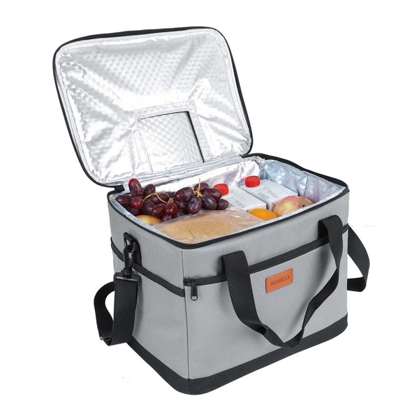 Kollea Insulated Cooler Bag - 30 Litre Cool Bag Lunch Bag Box Keep Warm and Cold, Leak-Proof, With Carriying Straps, Multiple Pockets - Ideal for Travel, Camping, Picnics