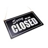 Open/Closed, Shop Door Sign supplied with twine - Black and