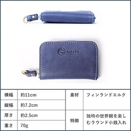 Parley Elk Round Coin Purse, navy