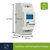 Velleman Stromzähler 1 Phase, 1 Phasen Stromzähler, digitaler Stromzähler Hutschiene,