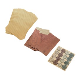 TEHAUX 1 Set Vintage Love Letter Envelope Travel Cards Vintage Envelopes Sticker Greeting Kraft Envelope Rustic Letters Retro Stickers White Outfit Appendix Student Paper Rural