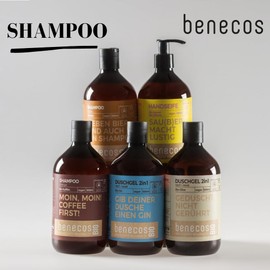 benecosBIO - Shampoo Normal Hair Organic Oats - Repair Instead of Throwing Away - Vegan - Recycled Plastic