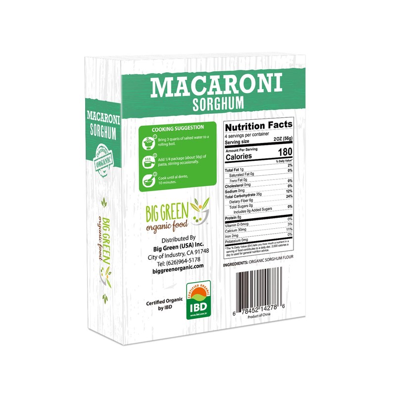 Organic Sorghum Macaroni, 8.8oz, New Concept Pasta (6)